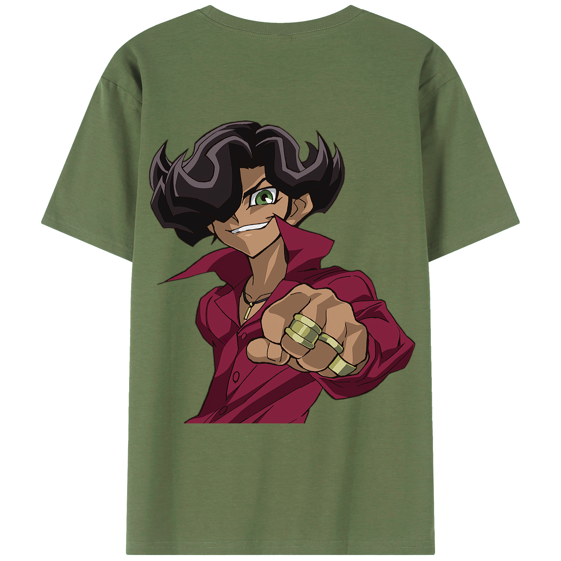 （画像用） 遊☆戯☆王 Yu-Gi-Oh! 綿100％ メンズ半袖Tシャツ（バックプリント） 通気性